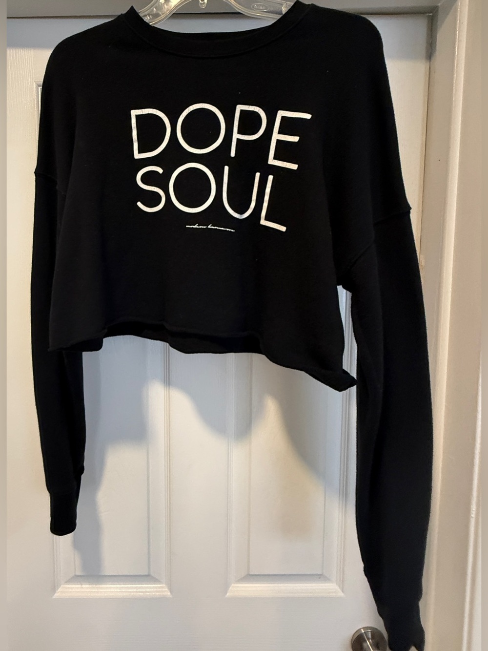 Dope Soul Black Cropped Sweatshirt - Modern Luxuries